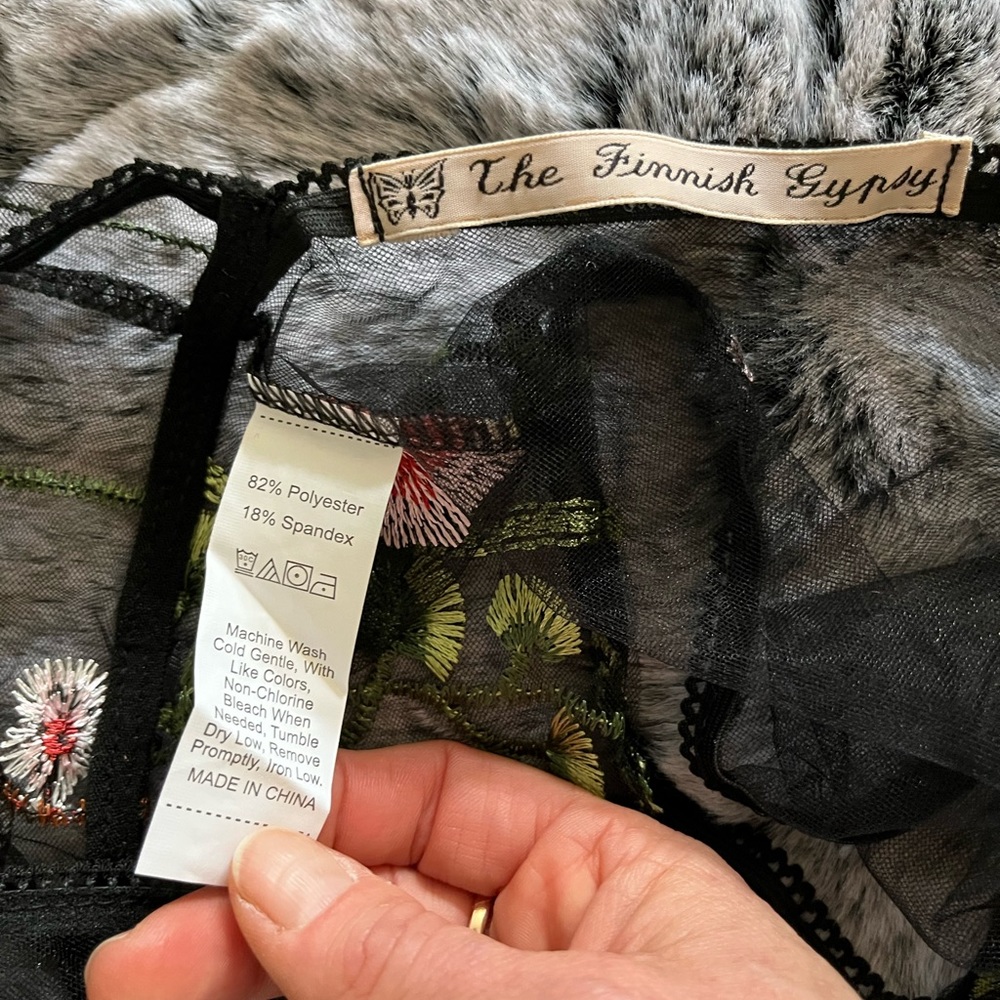 Floral embroidered black lace mesh sexy bodysuit lingerie teddy, multi sizes NWT - Picture 6 of 7